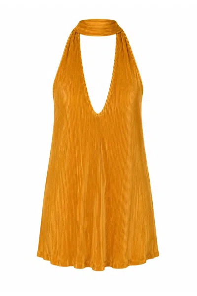 No'design Women's Yellow Sunray Mini Dress