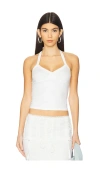 Nodress White Halterneck Tank Top In White