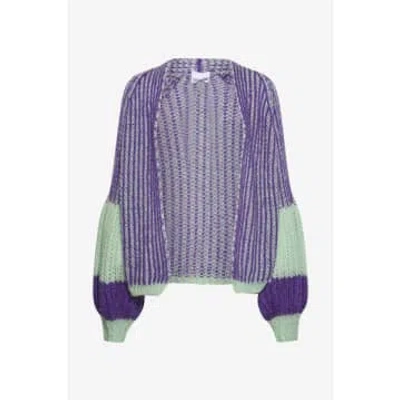 Noella Knit Cardigan In Purple