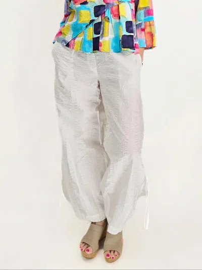 Noen Crinkle Flow Straight Leg Pants In White