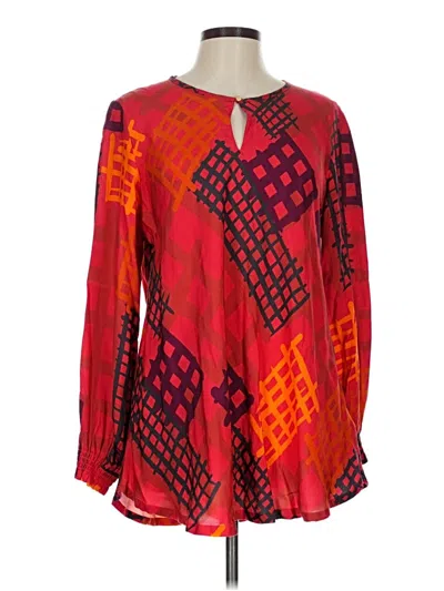 Pre-owned Noen Long Sleeve Blouse In Red