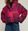 Noen Peacock Puffer Jacket In Pink In Pink
