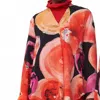 Noen Printed Tunic Top In Black Multi In Multi