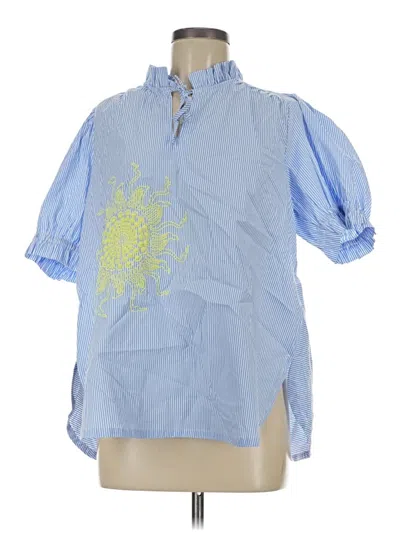 Pre-owned Noen Short Sleeve Blouse In Blue
