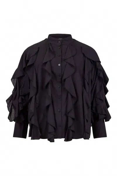 Noen Women's Button Down Shirt In Black