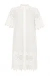 Noen Women's Laced Shirtdress In White In White