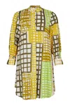 Noen Women's Plaid Tunic/dress In Multi Mix In Green