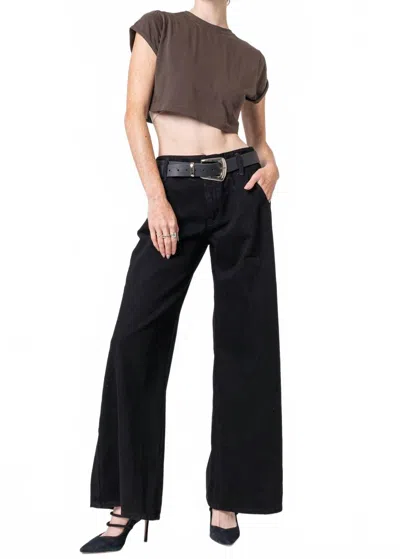 Noend Athena Wide Leg Jeans In Hackney In Black