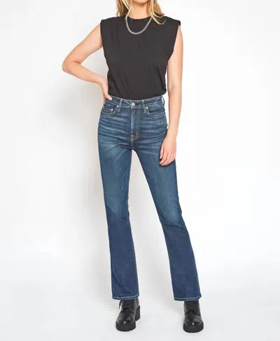 Noend Celine High Rise Bootcut Jeans In Greenwich In Blue