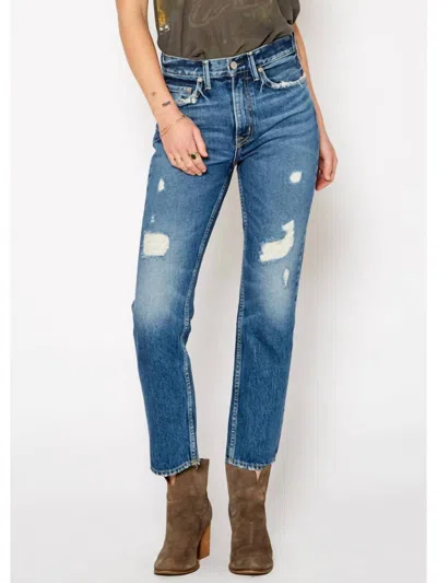 Noend Claude High-rise Straight Jeans In Blue