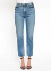 Noend Claude High Waist Ankle Straight Leg Jeans In Blue