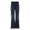 Noend Denim Black / Blue Vanessa Cropped Trouser In Vintage Blue In Black/blue