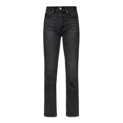 Noend Denim Farrah Kick Flare In Washed Black