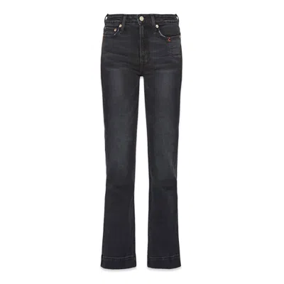 Noend Denim Black Farrah Utility Pocket Kick Flare Jeans In Dusky