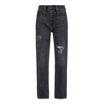 Noend Denim Black Slacker Low Rise Relaxed Straight In Billings