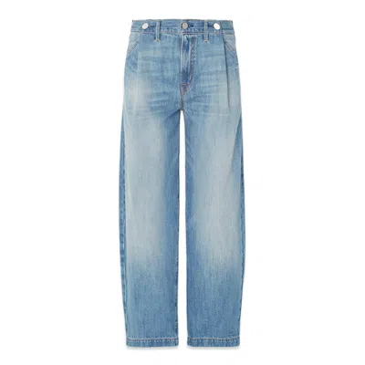Noend Denim Blue Adeline Cropped Barrel In Fargo