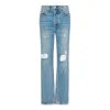 Noend Denim Blue Astoria High Rise Straight Crop Denim In Carpenter In Blue