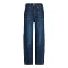 Noend Denim Blue Ava Flutter Slung Fit Jeans In Azure Vista In Blue