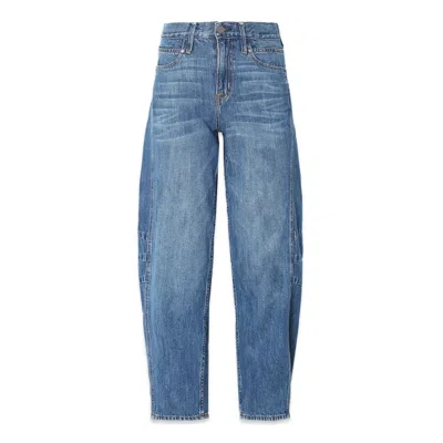Noend Denim Blue Ava Flutter Slung Fit Jeans In Pomona