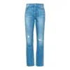 NOEND DENIM BLUE CLAUDE HIGH RISE STRAIGHT CROP JEANS IN ALABAMA