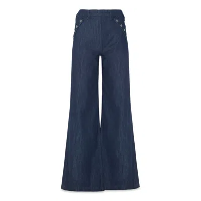Noend Denim Blue Dina High Waisted Wide In Maine