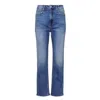 Noend Denim Blue Dru Mom Straight Jeans In Kodiak In Blue
