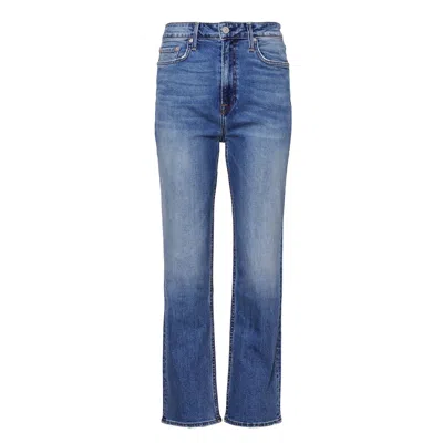 Noend Denim Blue Dru Mom Straight Jeans In Kodiak