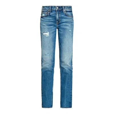 Noend Denim Ella Low Rise Mom Jeans In Palmer In Blue