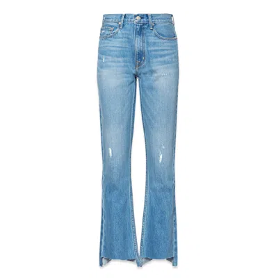 Noend Denim Blue Farrah Kick Flare Jeans In Oxford