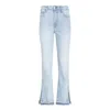 Noend Denim Farrah Mid Rise Kick Flare Jeans In Miami In Blue
