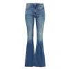 Noend Denim Blue Grace Mid Rise Flare Jeans In Kodiak In Blue