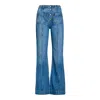 Noend Denim High Rise Patch Pocket Jeans In Laguna Beach In Blue