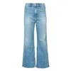 Noend Denim Blue Queen High Rise Wide Leg Crop In Santa Rosa In Blue