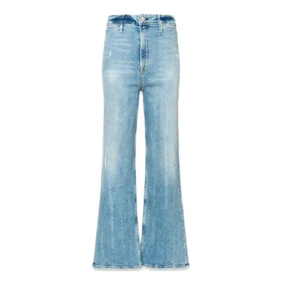 Noend Denim Blue Queen Wide Leg Crop In Memphis