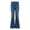 Noend Denim Blue Queen Wide Leg Crop Jeans In Hope In Blue