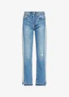 Noend Denim Blue Remastered Upcycled Crop Straight In Blue