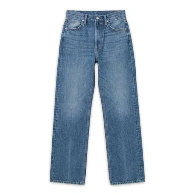 Noend Denim Blue River High Rise Wide Straight In Reno