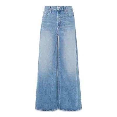 Noend Denim Blue Upcycled High Rise Baggy In Pebble