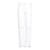 Noend Denim Claude High Rise Straight Crop Jeans In White In White