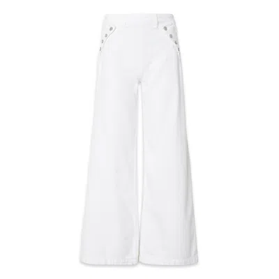 Noend Denim Dina High Waisted Wide In White