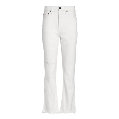 Noend Denim Farrah Kick Flare Jeans In White