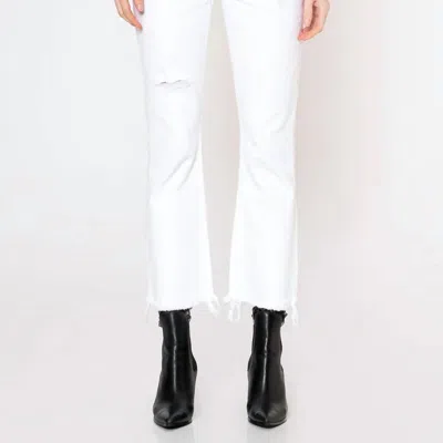 Noend Denim Farrah Kick Flare Jeans In White
