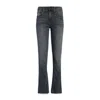 Noend Denim Grey Farrah Mid Rise Kick Flare In Vale In Grey