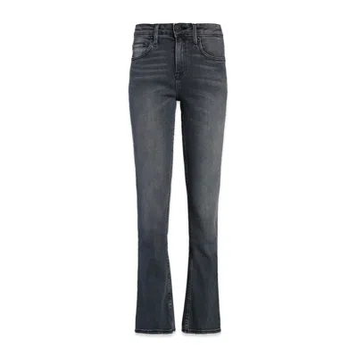 Noend Denim Grey Farrah Mid Rise Kick Flare In Vale