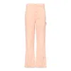 Noend Denim Pink / Purple Carter Carpenter Pants In Peach In Pink/purple