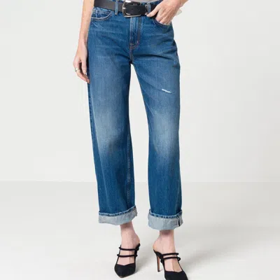 Noend Denim Selma Loose Straight Selvedge Jeans In Blue