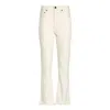 Noend Denim White Farrah Kick Flare Jeans In Bone In White