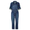 Noend Denim Britt Elastic Waist Jumpsuit In Attleboro In Blue