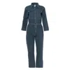 NOEND DENIM WOMEN'S BLUE BRITT ELASTIC WAIST JUMPSUIT IN GAFFNEY