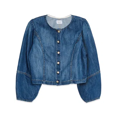 Noend Denim Women's Blue Cici Sea Balloon Sleeve In Laurel